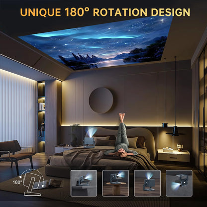 CineFlare™ 5G WiFi & Bluetooth Native 1080P Projector – 18000LM, 150" Display, 4K Support for an Immersive Home Theater Experience