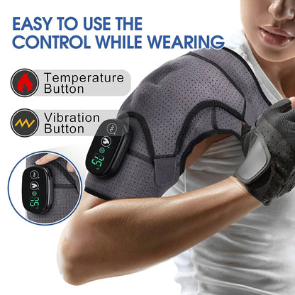 RotatoAid™ Cordless Heated Shoulder Massager with 3 Heat & Vibration Levels for Rotator Cuff and Upper Arm Relief