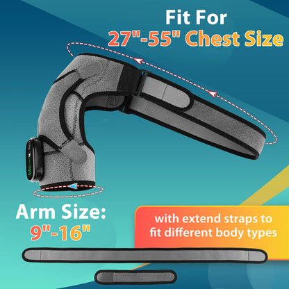 RotatoAid™ Cordless Heated Shoulder Massager with 3 Heat & Vibration Levels for Rotator Cuff and Upper Arm Relief