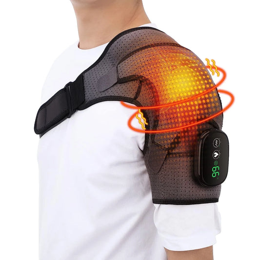 RotatoAid™ Cordless Heated Shoulder Massager with 3 Heat & Vibration Levels for Rotator Cuff and Upper Arm Relief